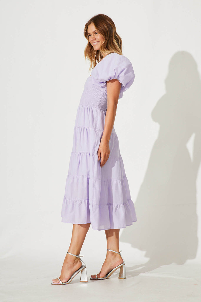 Kaitlyn Midi Dress In Lilac - side