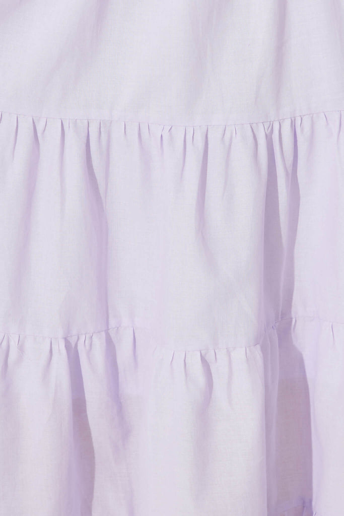 Kaitlyn Midi Dress In Lilac - fabric