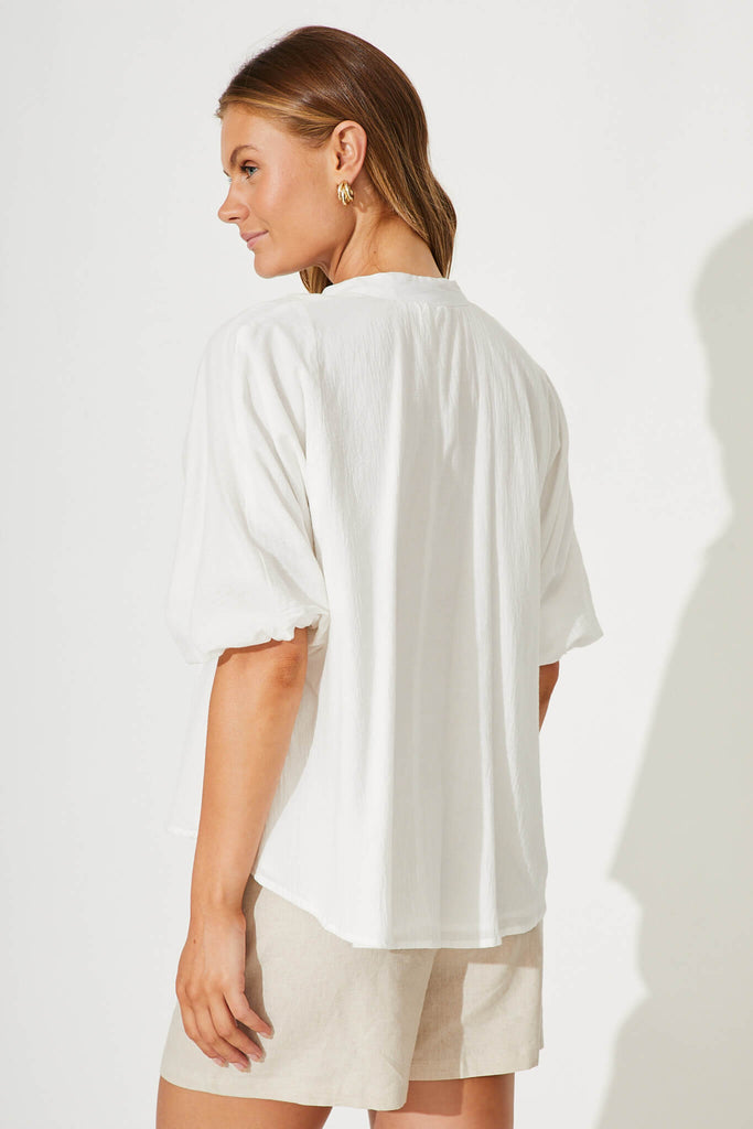 Valley Shirt In White Cotton - back