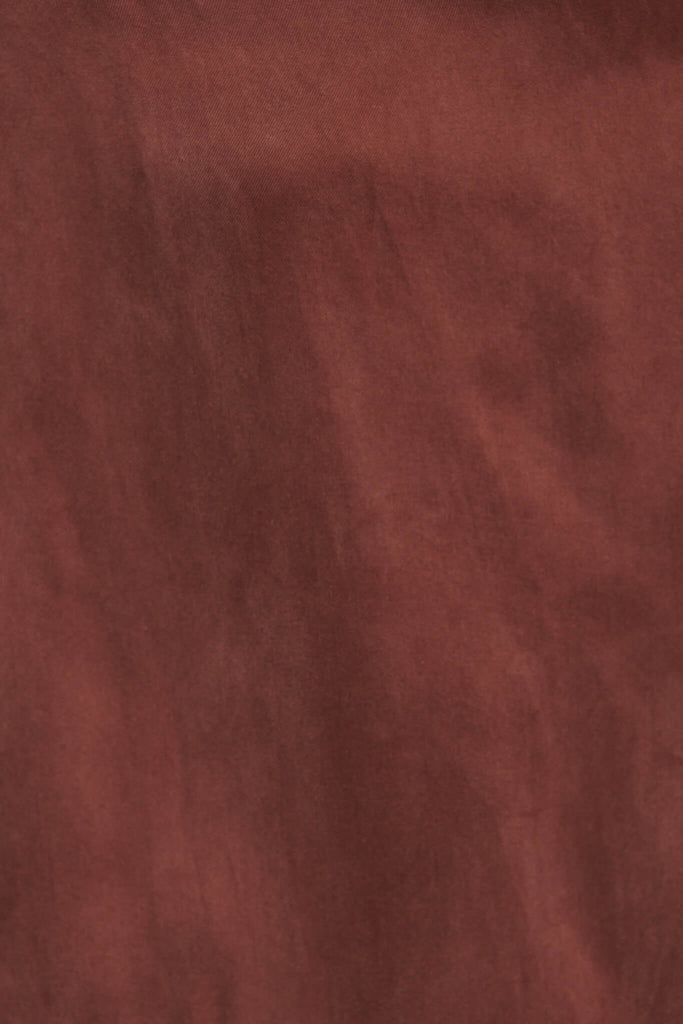 Belmore Blazer In Chocolate Cupro Blend - fabric