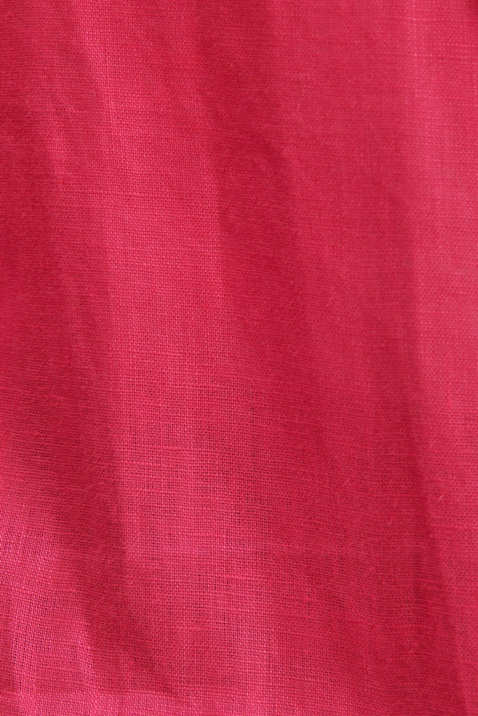 Belmore Blazer In Hot Pink Pure Linen - fabric