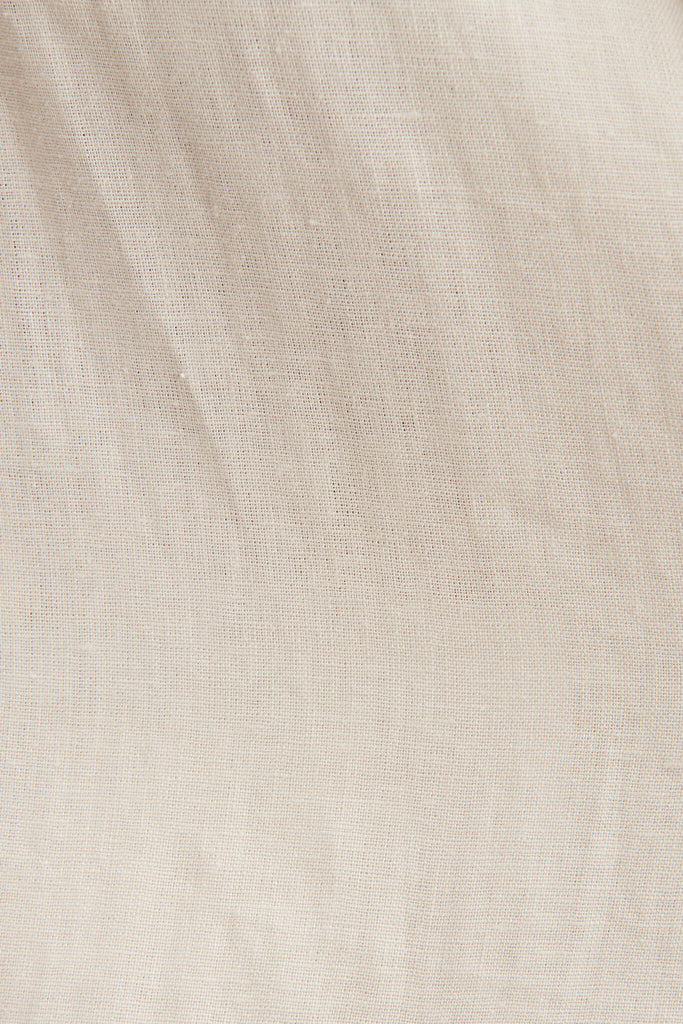 Belmore Blazer In Oatmeal Pure Linen - fabric