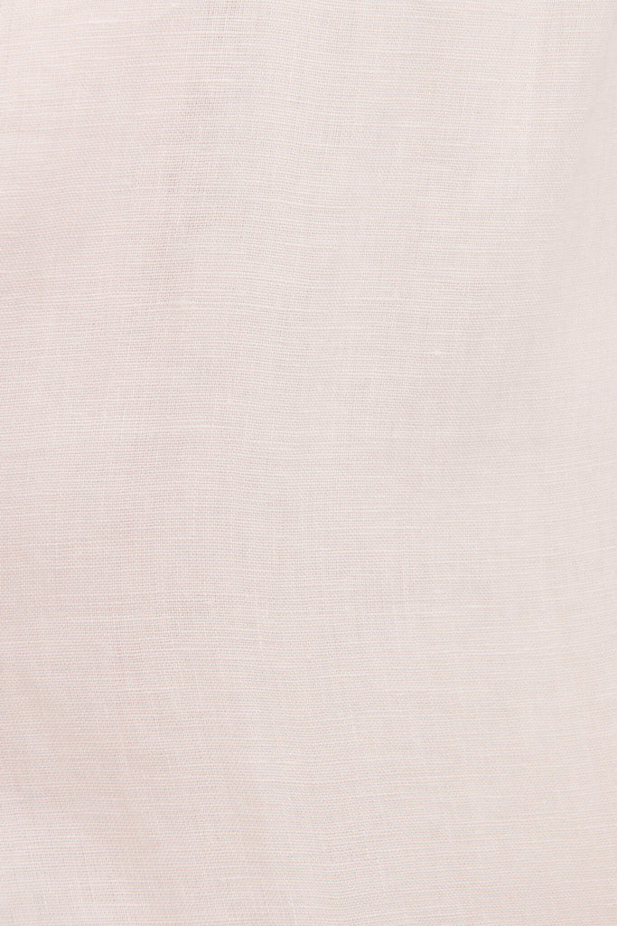 Belmore Blazer In Pale Pink Pure Linen - fabric
