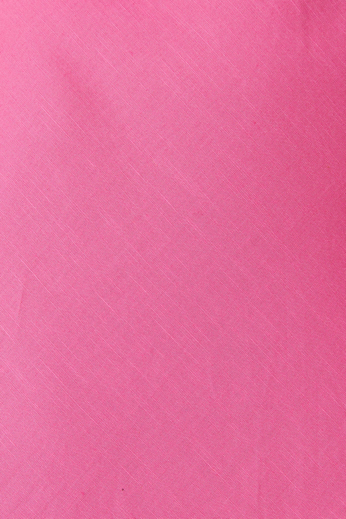 Beachside Maxi Sundress In Pink Cotton Linen - fabric