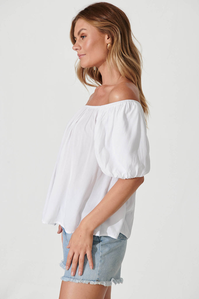 Rossa Top In White - side