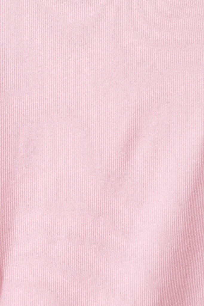 Equinox Top In Blush Cotton Blend - fabric
