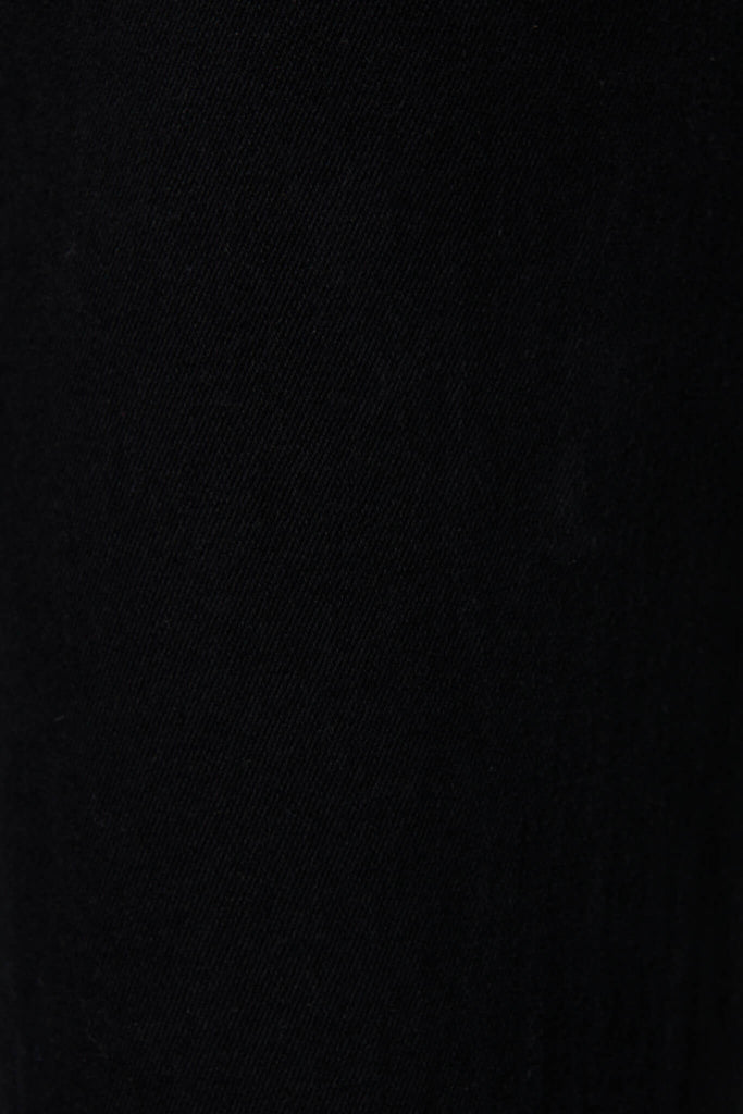 Nita Wide Leg Jean In Black Denim - fabric