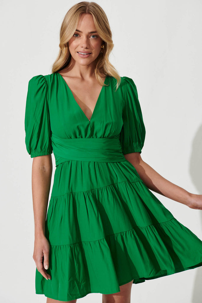 Lovely Dress In Green - front