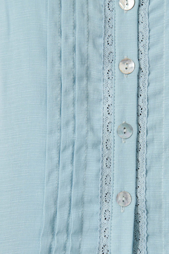 Follow Top In Pale Blue - fabric