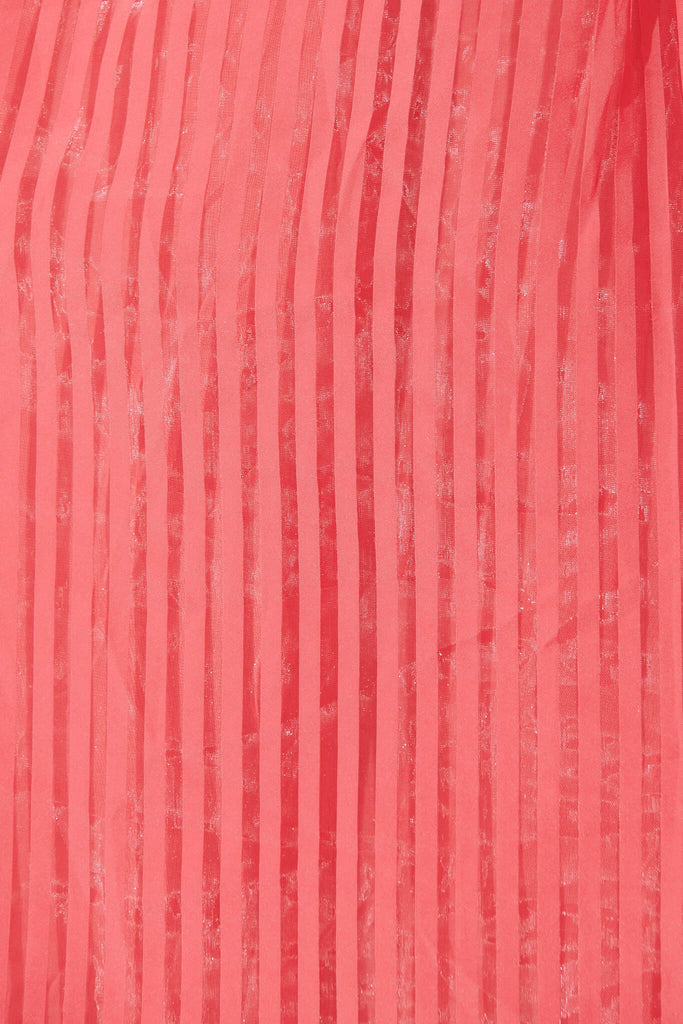 Millen Midi Dress In Coral Organza - fabric