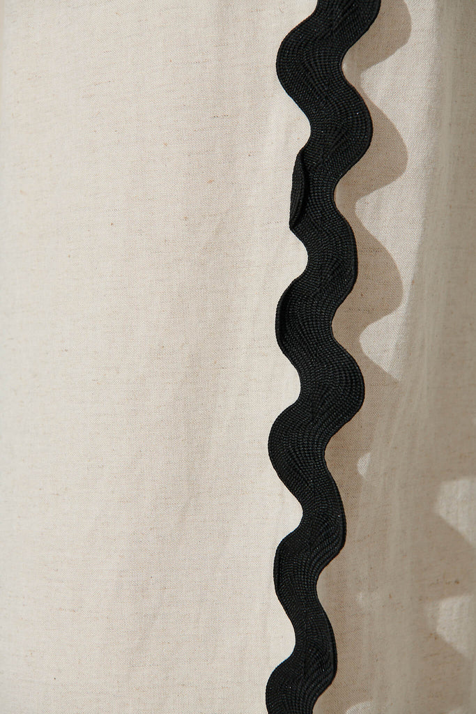 Chaser Pant Cream Linen Cotton Blend - fabric