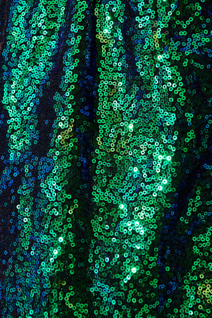 Fearless Playsuit In Green Sequin - fabric