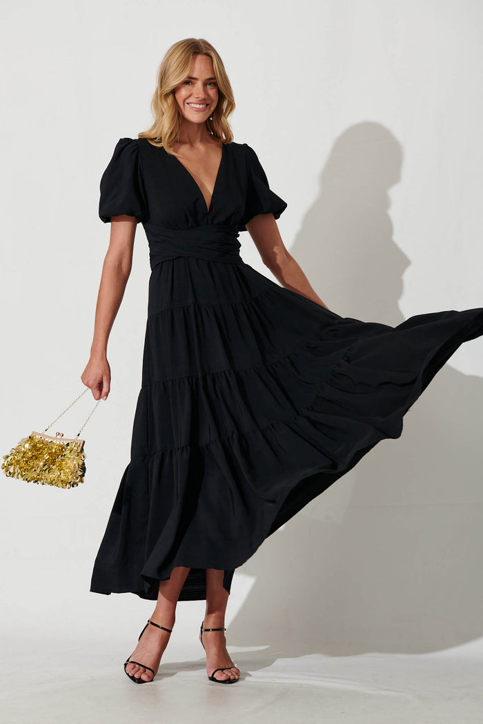 Truelove Maxi Dress In Black - full length