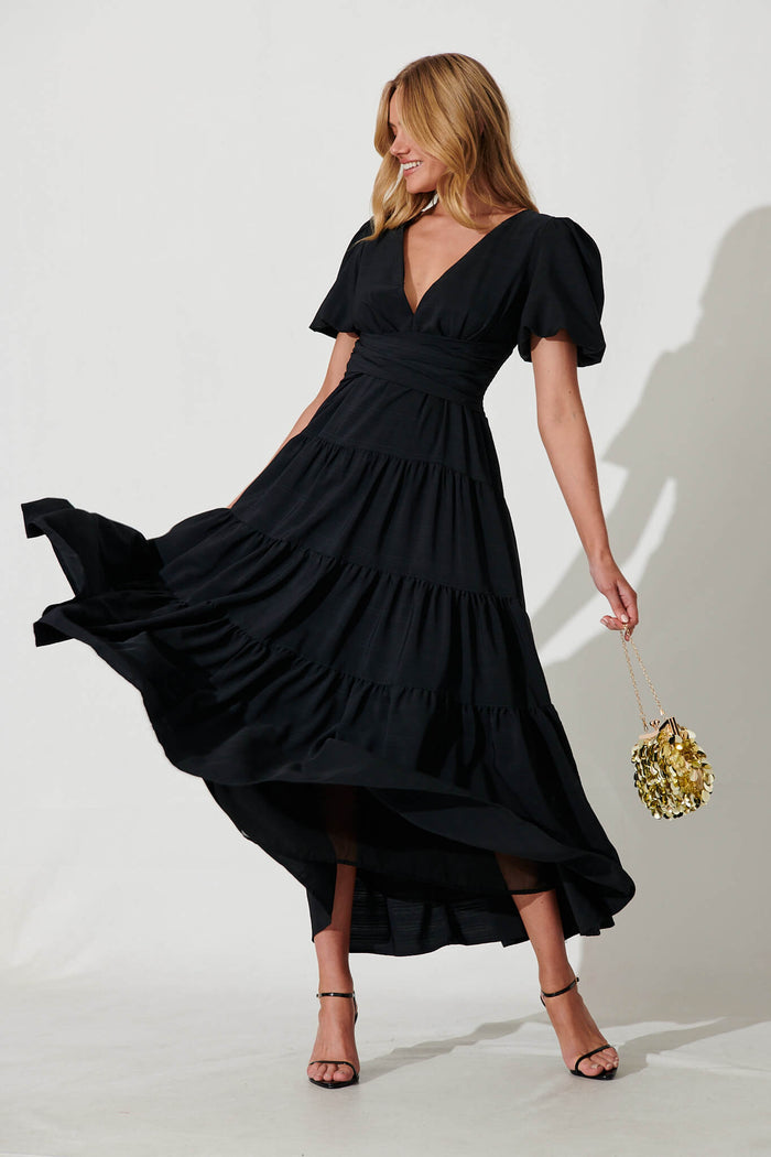 Truelove Maxi Dress In Black - full length
