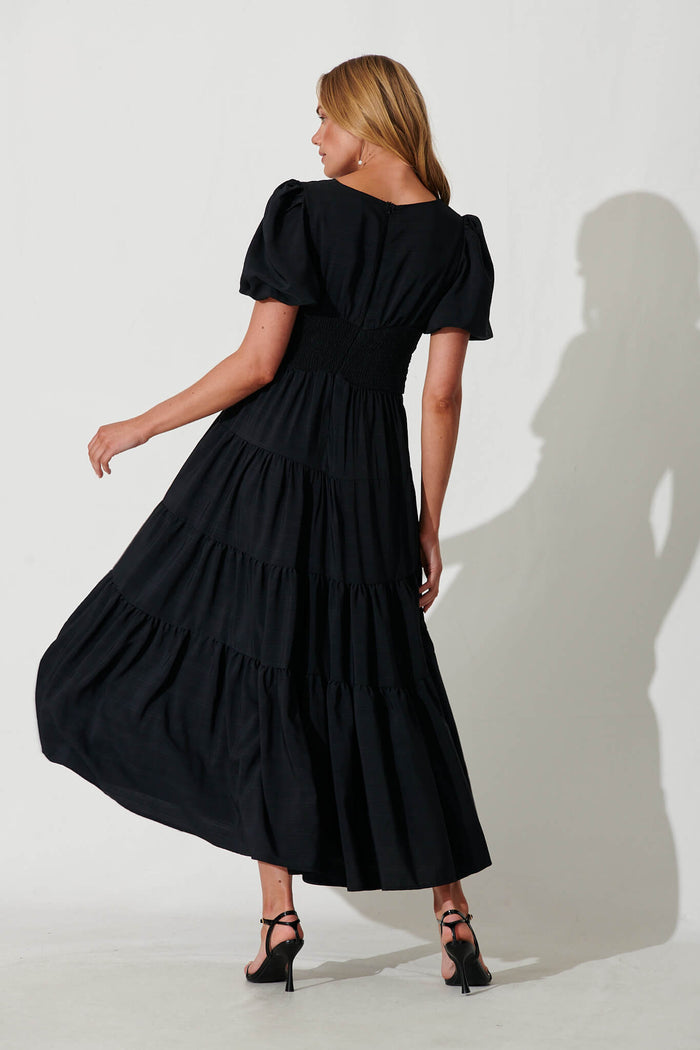Truelove Maxi Dress In Black - back
