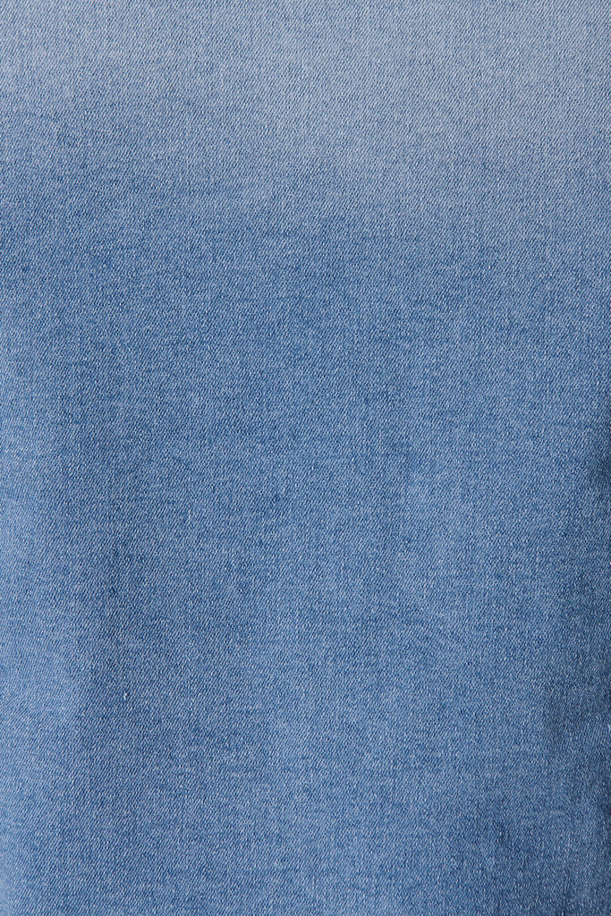 Gossip Denim Jacket In Light Blue Wash - fabric