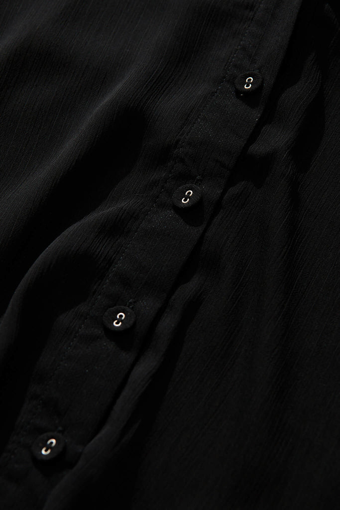 Karlie Shirt In Black Chiffon - fabric