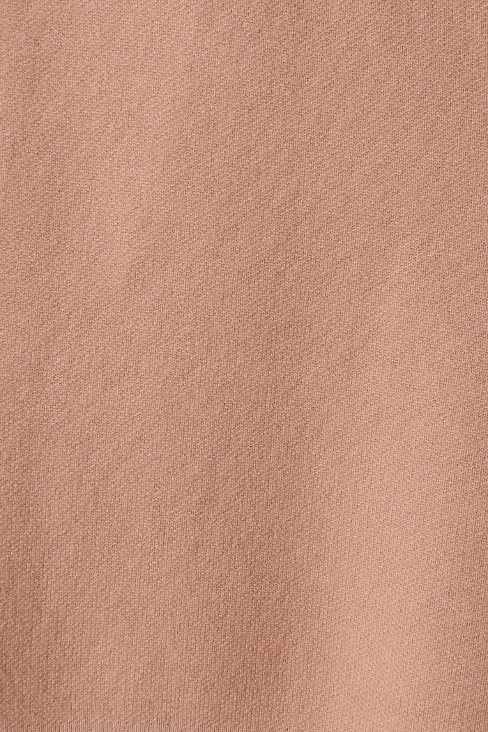 Mina Knit Coatigan In Beige - fabric