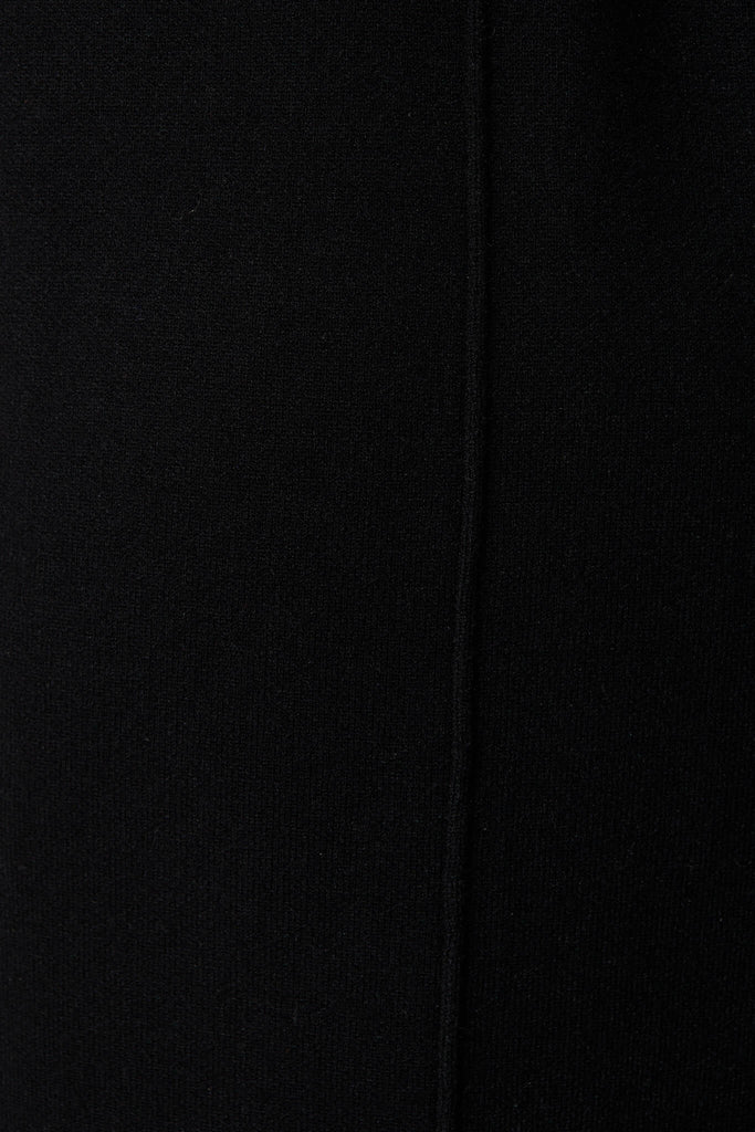 Mina Knit Coatigan In Black - fabric