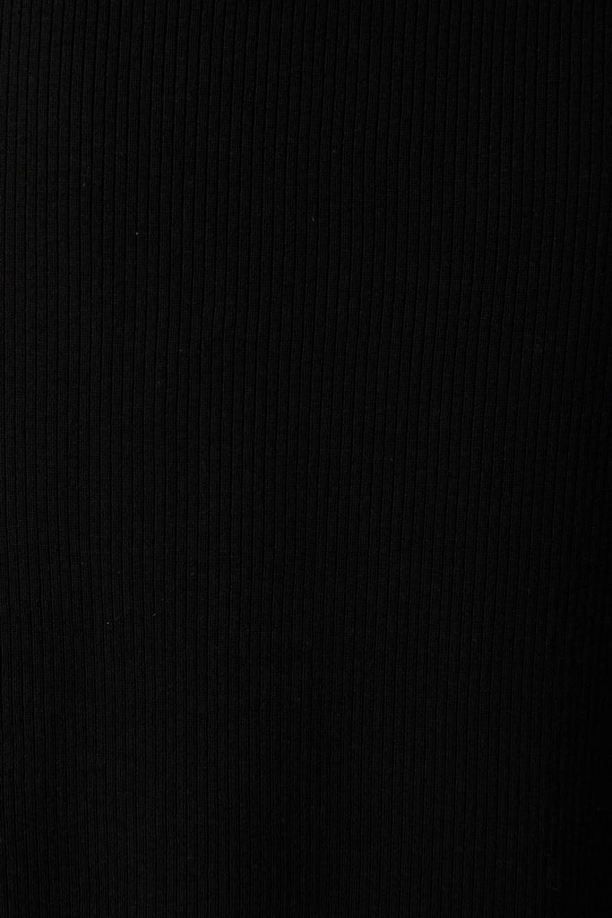 Temptress Knit Dress In Black Cotton - fabric