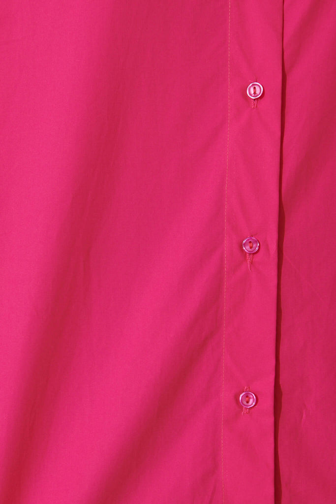 Dublin Shirt In Hot Pink Cotton - fabric