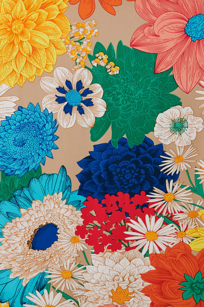 Melski Maxi Dress In Bright Multi Floral - fabric