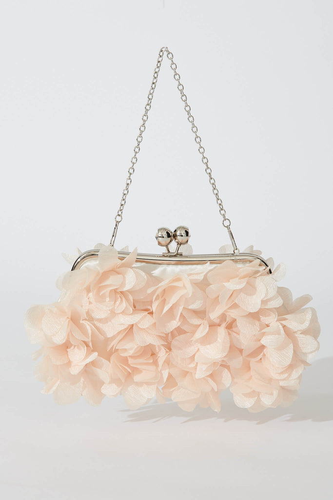 August + Delilah Fortune Clutch Bag In Blush - front
