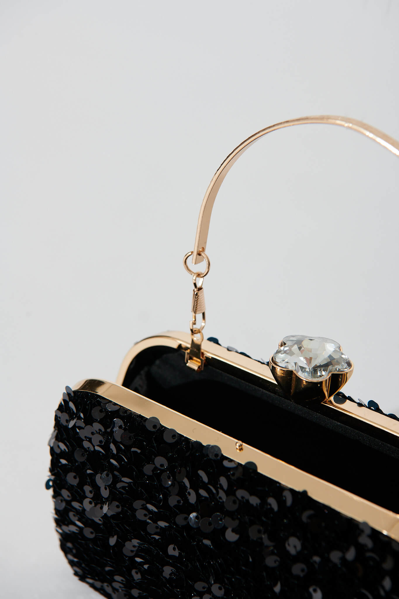 Black sequin clutch 2025