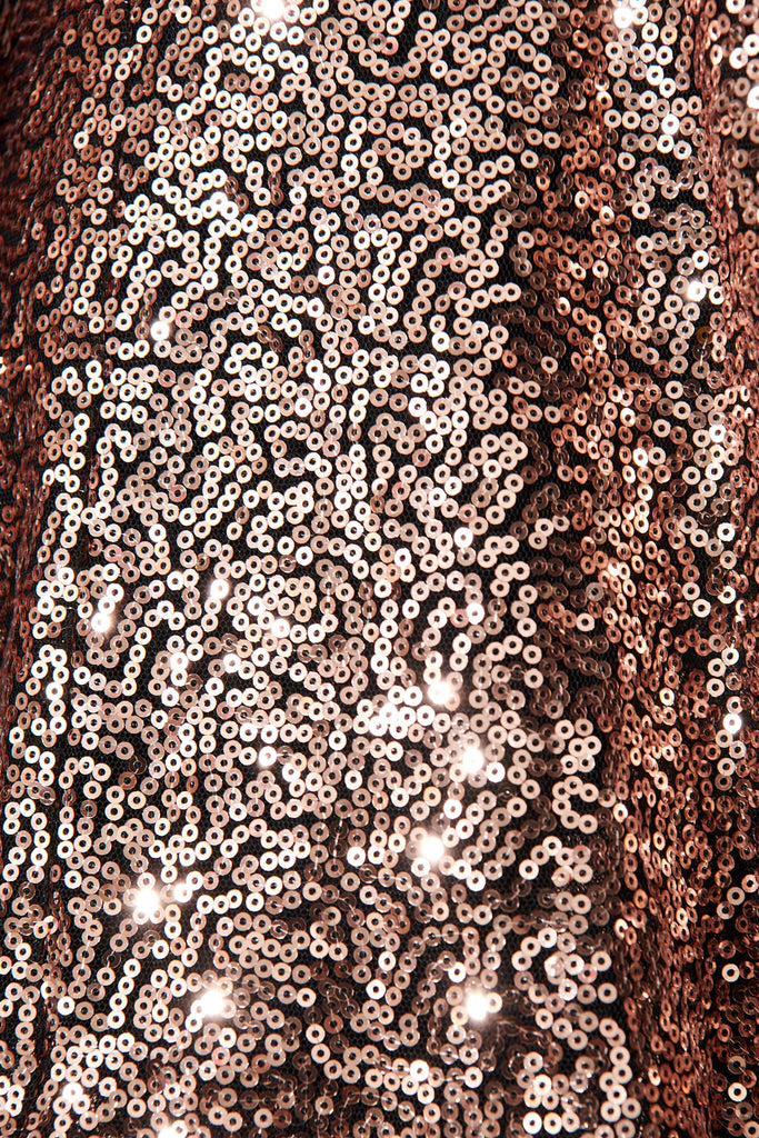 Reputation Blazer In Rose Gold Sequin - fabric