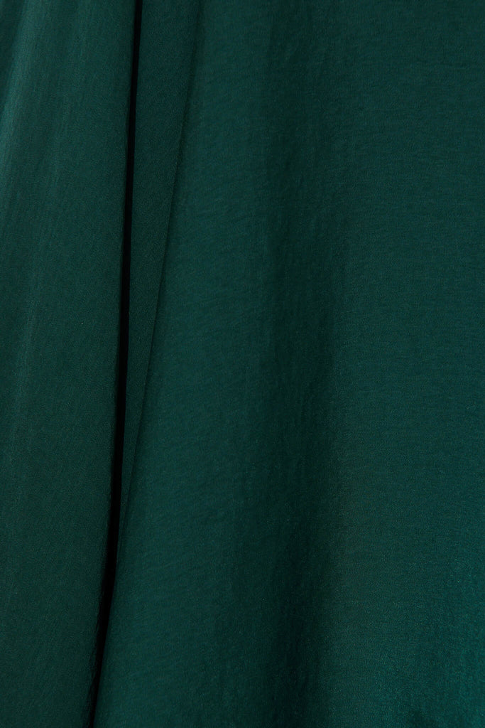 Helsinki Dress in Emerald Green - fabric