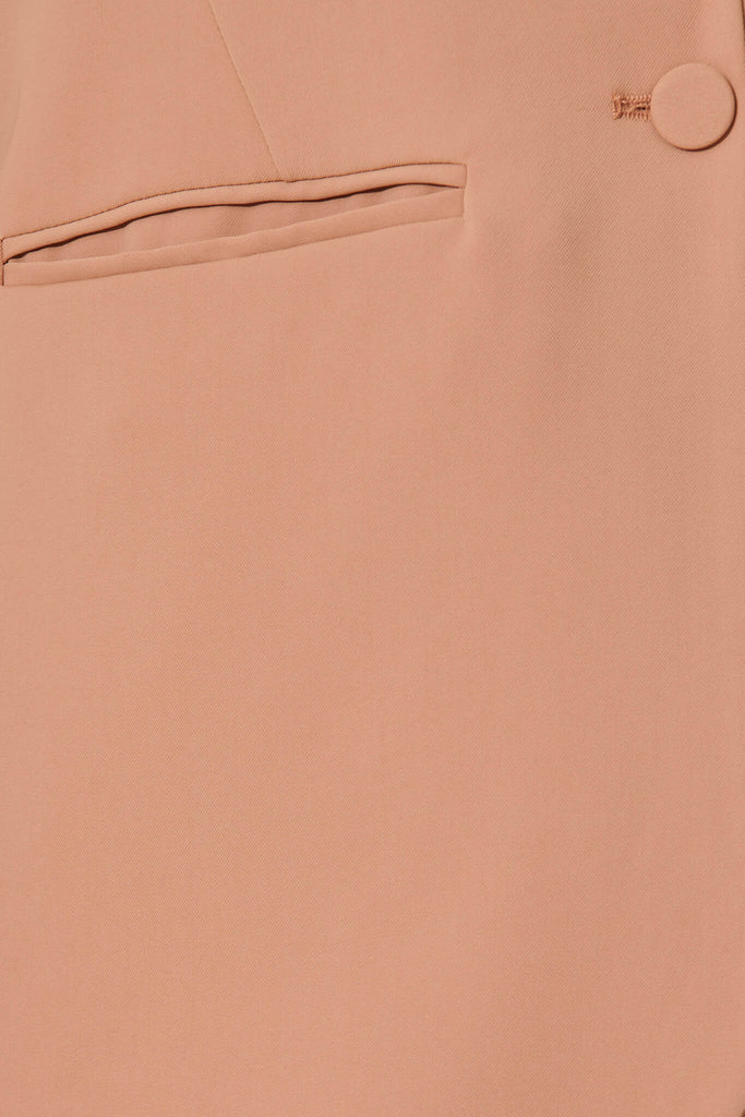 Francine Blazer In Tan - fabric
