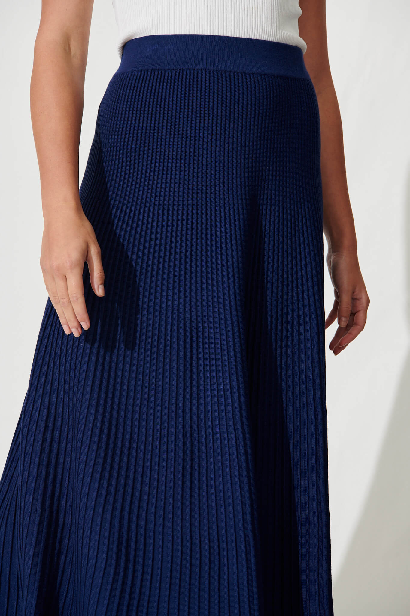 Knit skirt navy online