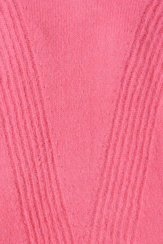 Memphis Knit In Pink Wool Blend - fabric