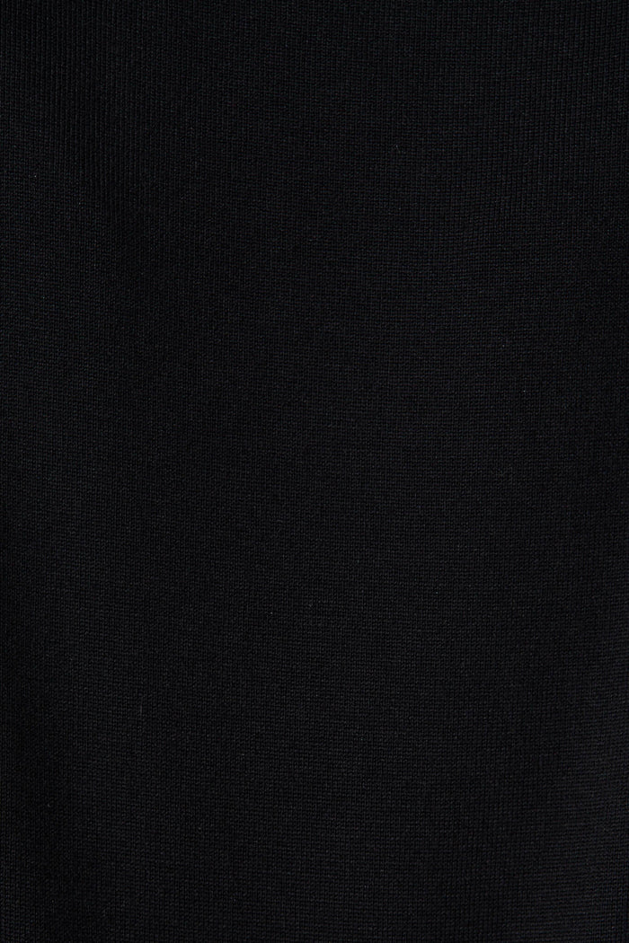 Sarandon Knit With Pearl Detail In Black Cotton Blend - fabric