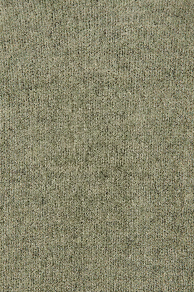 Carmella Knit In Khaki Wool Blend - fabric