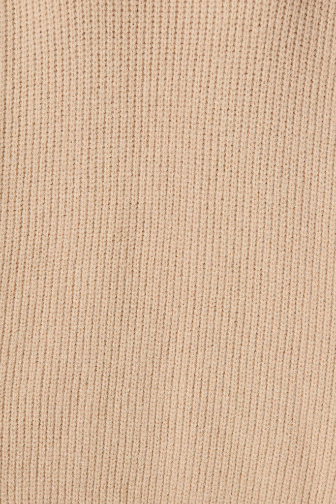Alice Knit Camel Wool Blend - fabric
