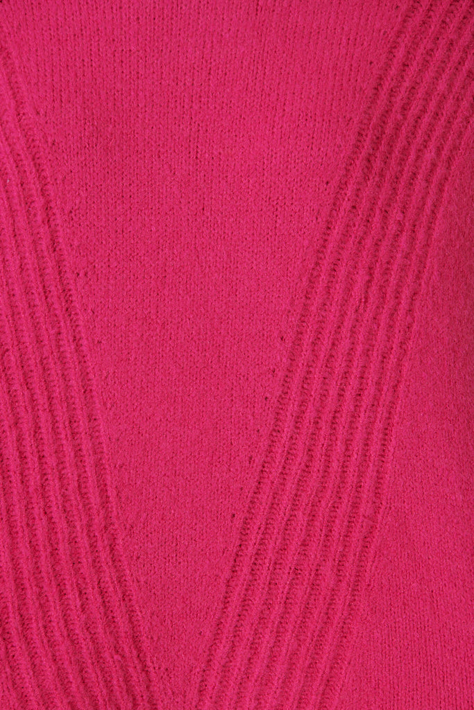 Memphis Knit In Fuchsia Wool Blend - fabric