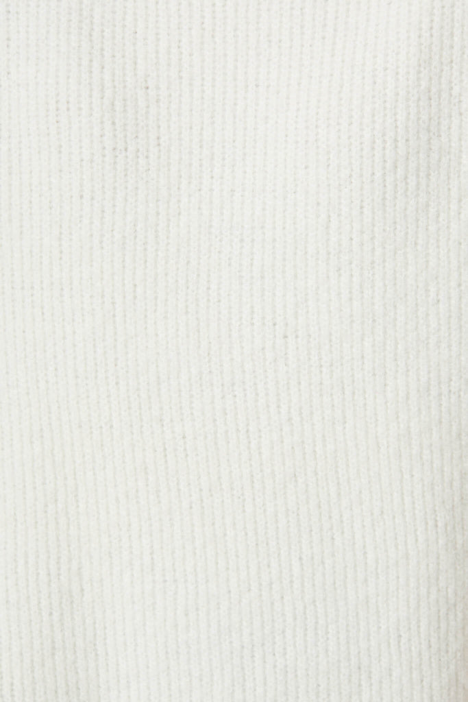 Valeria Knit In White Wool Blend - fabric