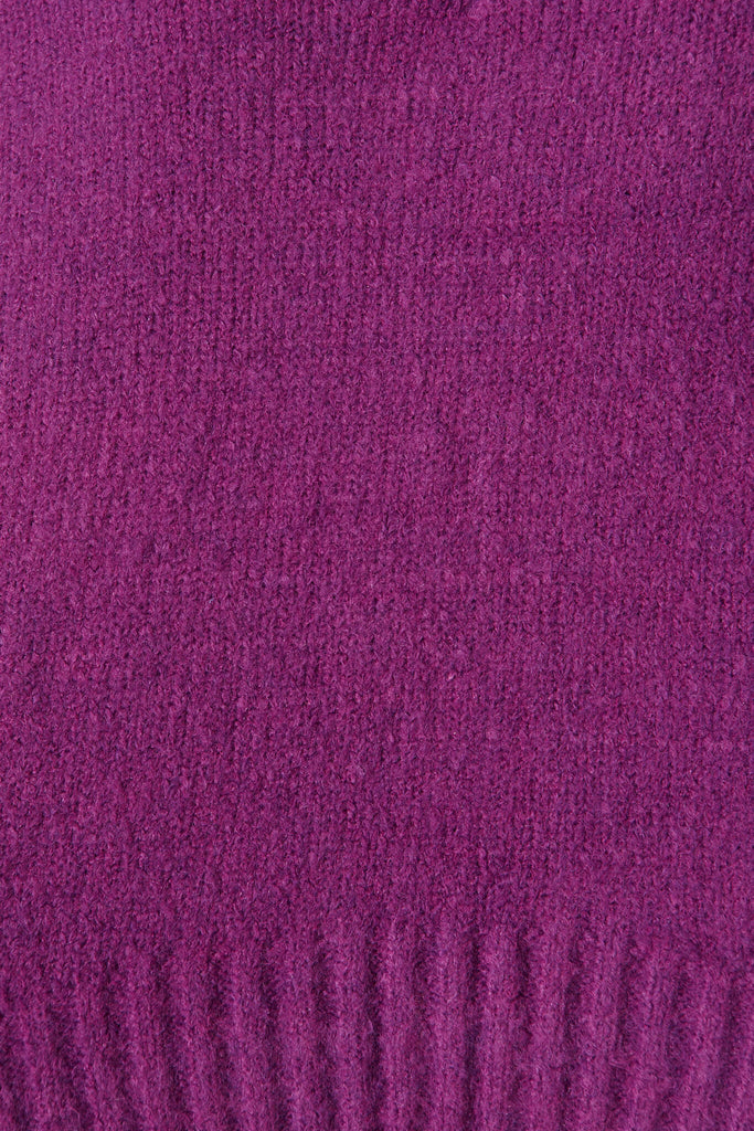 Carmella Knit In Purple Wool Blend - fabric