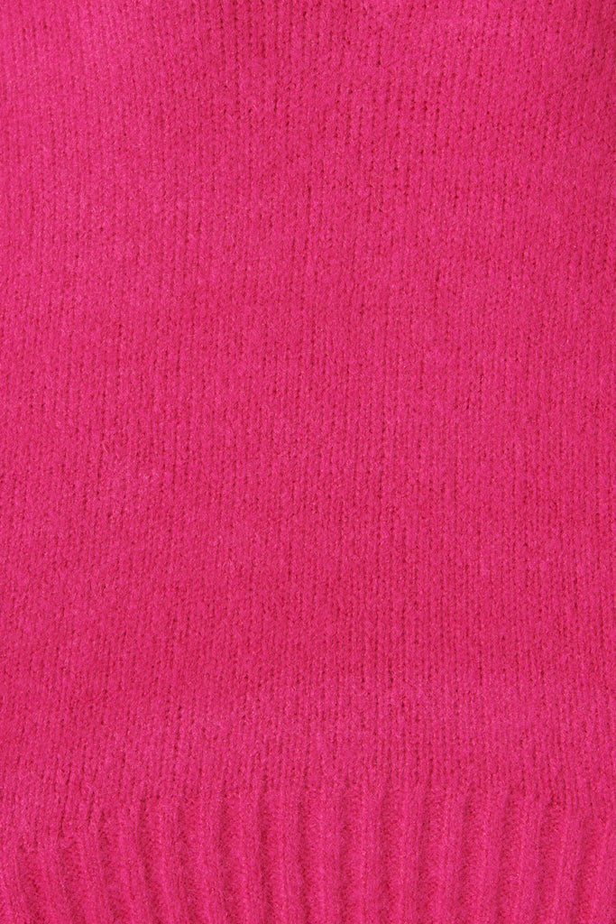 Carmella Knit In Fuchsia Wool Blend - fabric