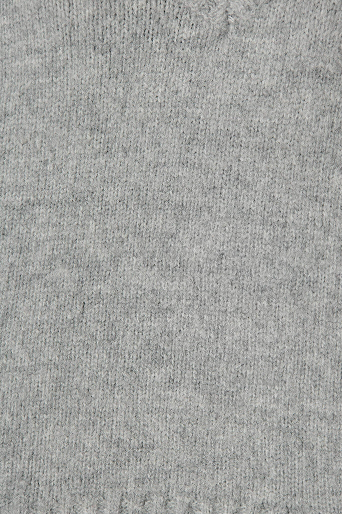 Carmella Knit In Grey Wool Blend - fabric