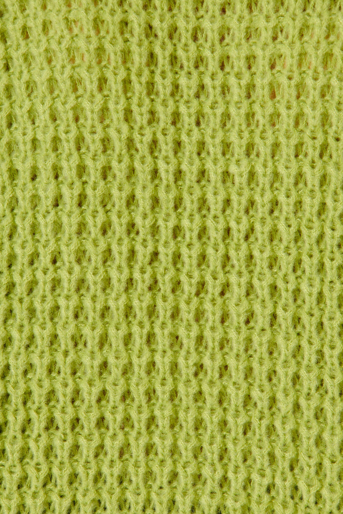 Madeleine Knit In Green Wool Blend - fabric