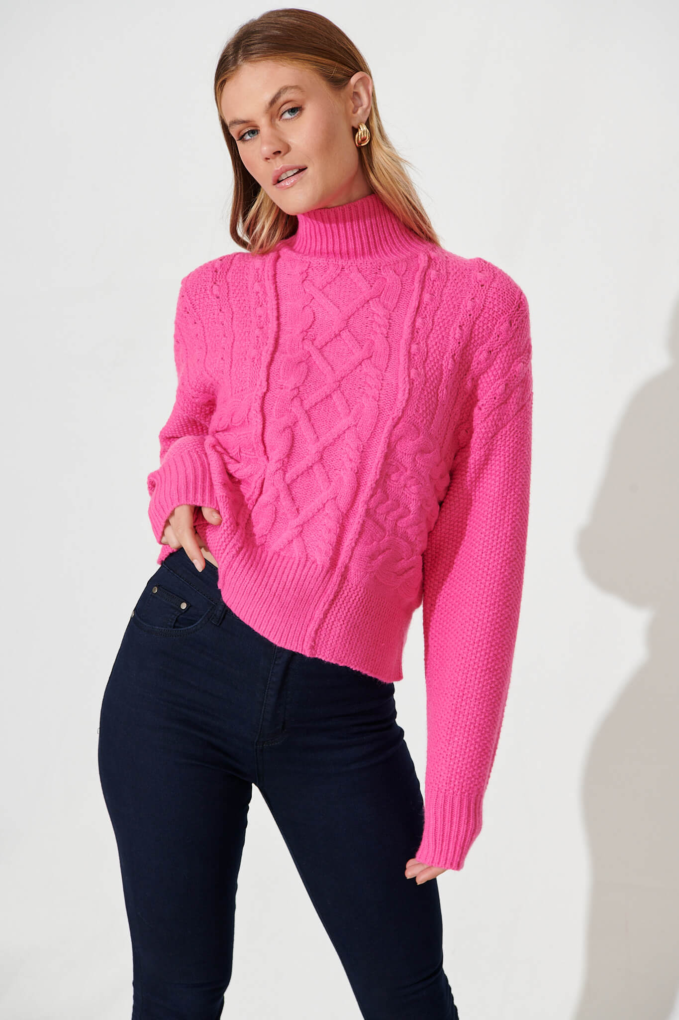 Hot pink knitwear deals