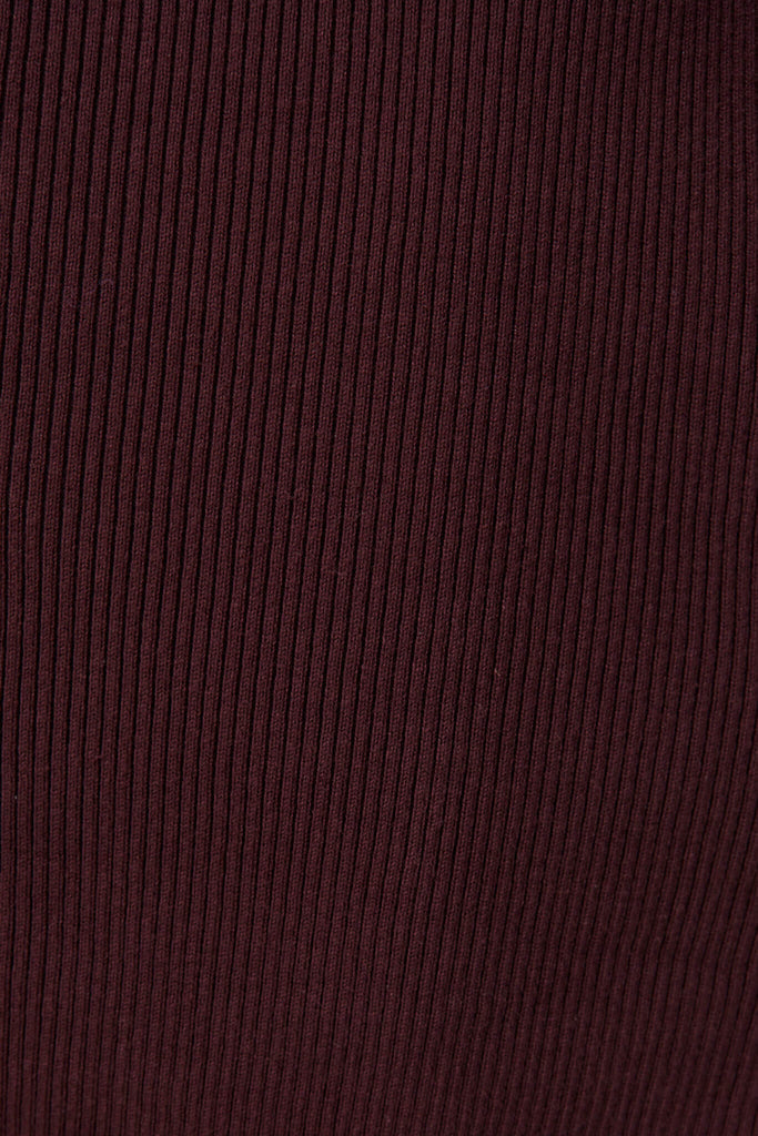 Bellucci Midi Knit Dress In Coffee Cotton - fabric