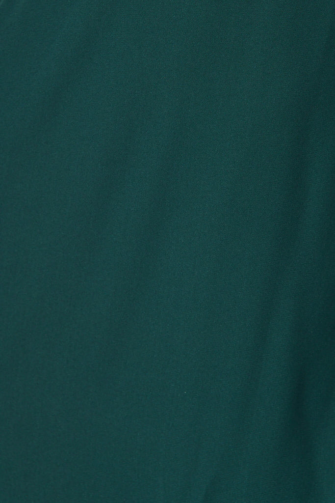 Atelier Midi Dress In Emerald Chiffon - fabric