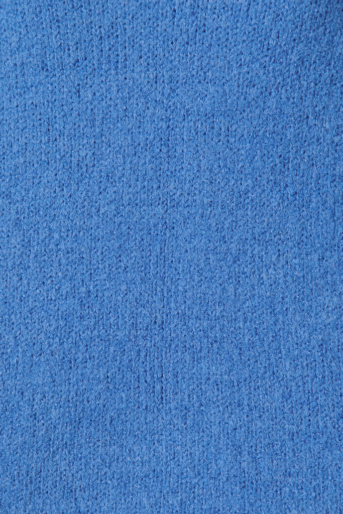 Carmella Knit In Blue Wool Blend - fabric