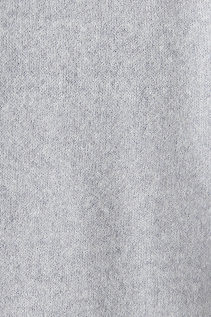 Nordic Knit Coatigan In Grey Wool Blend - fabric