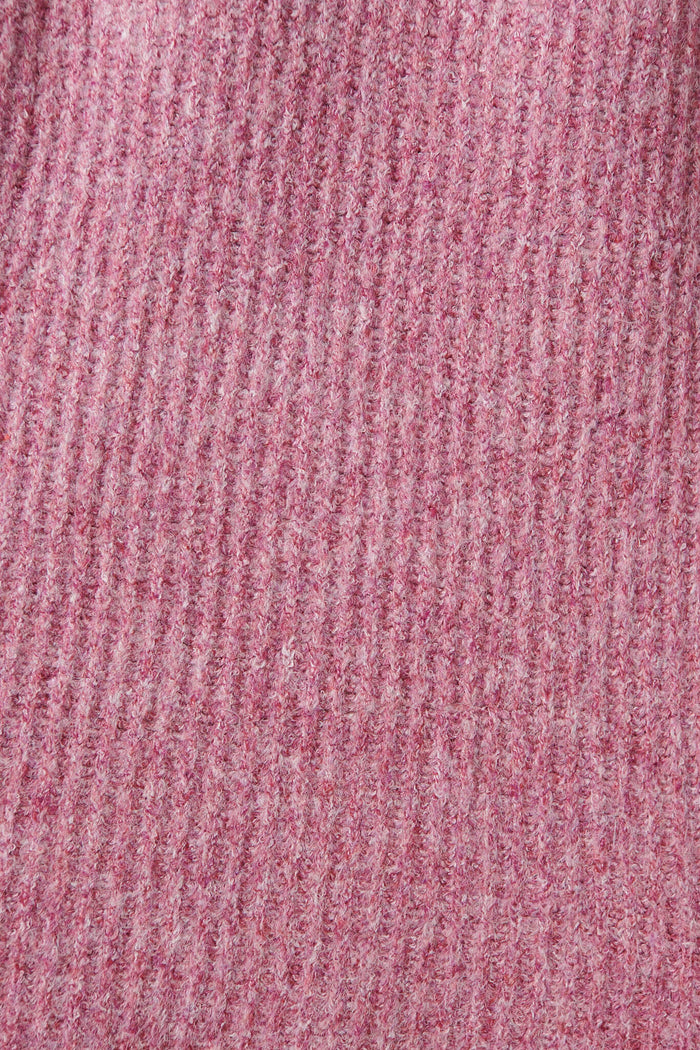 Bladina Knit In Purple Marle Wool Blend - fabric
