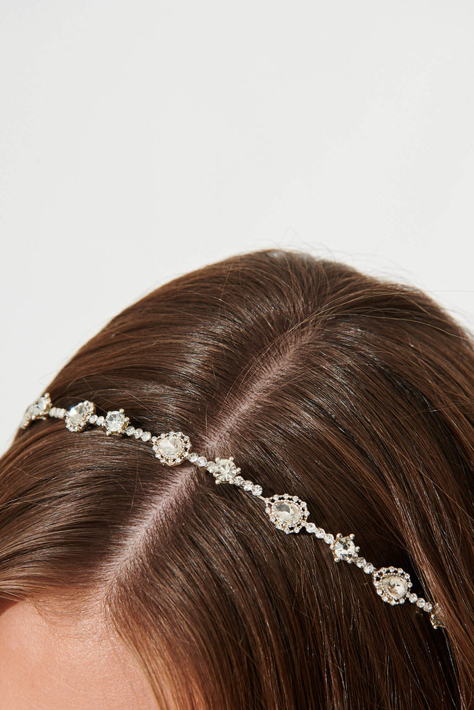 Diana Headband In Gold Diamante - detail