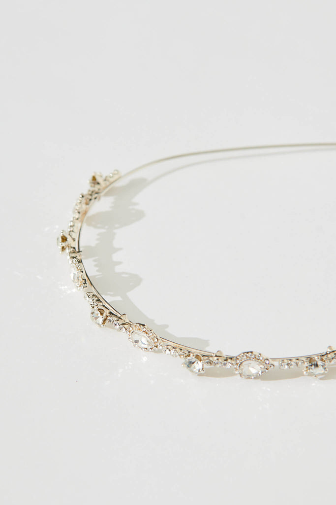 Diana Headband In Gold Diamante - detail